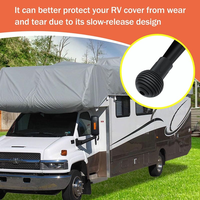 Toldear 4 Packs RV Gutter Spout Caps, Easy to Install and not Easy to Fall Off RV Cover Pretector, Keeps The Gutter Spout Ends from Ripping Camper Cover RV Accessories - Image 3